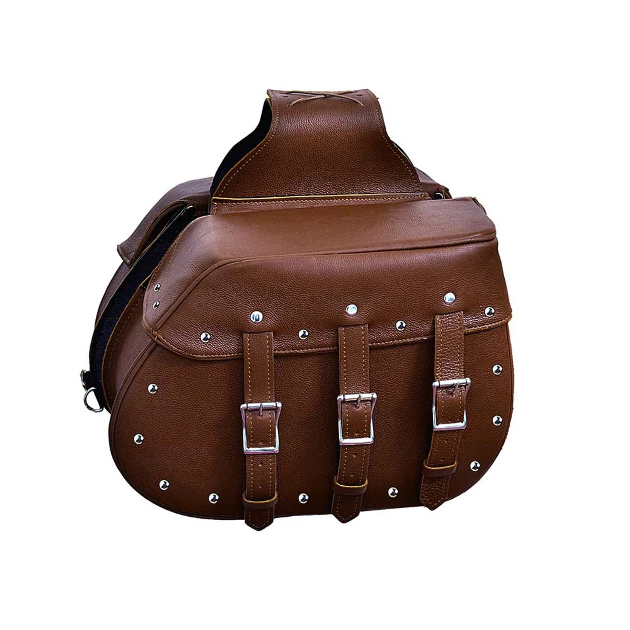 9351.ZP - Leather Saddle Bag