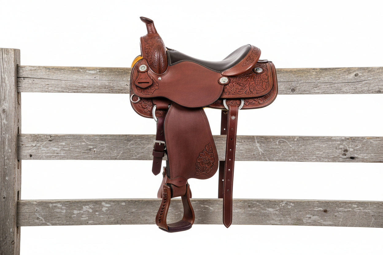 Pro Trail Leather Western Saddle
